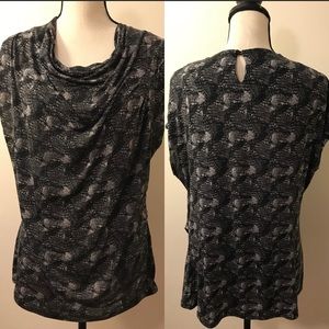 WORTHINGTON Women Blouse Top Shirt Sz L Black